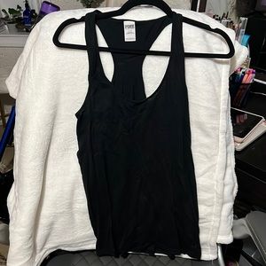 Plain black racer back tank